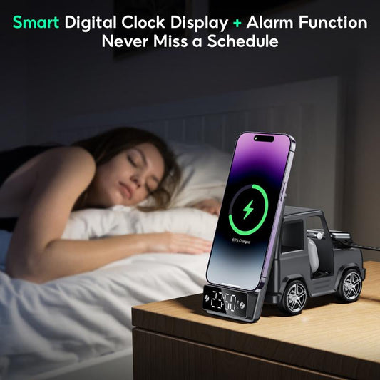 “6-in-1 Charger with Speaker & Alarm – Smart Tech Must-Have”