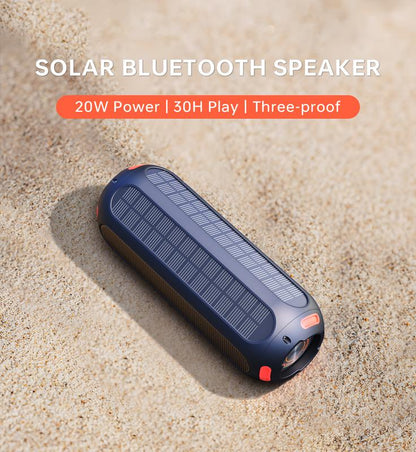 Magnetic Golf Bluetooth Speaker with Solar Charging 30H Playtime, 7 Colorful Flashing Lights Outdoor Waterproof Portable Wireless, for Golf Cart Gifts Hiking Camping